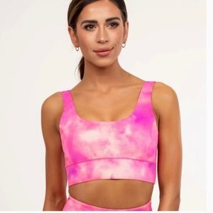 IVL Collective Pink Watercolor Sports Bra Size 8